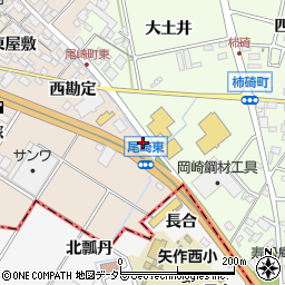 愛知県安城市尾崎町（東勘定）周辺の地図