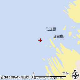 ミヨ島周辺の地図
