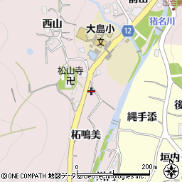 兵庫県川辺郡猪名川町島柘鳴美周辺の地図