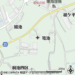 愛知県知多郡東浦町緒川篭池19周辺の地図