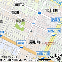 リパーク静岡研屋町駐車場周辺の地図