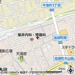 愛知県安城市池浦町池浦周辺の地図