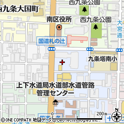 タイムズローソン京都南区役所前店駐車場周辺の地図