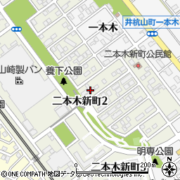 愛知県安城市二本木新町周辺の地図
