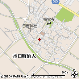 滋賀県甲賀市水口町酒人周辺の地図