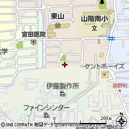 京都府京都市山科区東野八代73周辺の地図