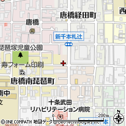 京都府京都市南区唐橋芦辺町6周辺の地図