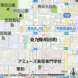 京都府京都市南区東九条明田町37周辺の地図