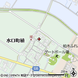 滋賀県甲賀市水口町植周辺の地図