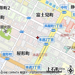 三恵商事株式会社　静岡営業所周辺の地図