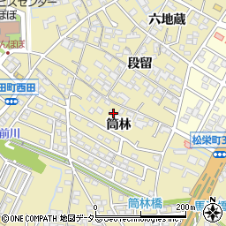 愛知県刈谷市野田町筒林周辺の地図
