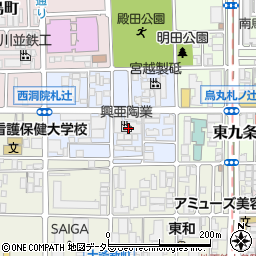京都府京都市南区東九条西明田町6周辺の地図