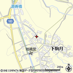 滋賀県蒲生郡日野町下駒月1841周辺の地図