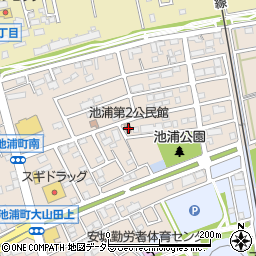 池浦第２公民館周辺の地図