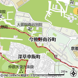 京都府京都市東山区今熊野南谷町18周辺の地図
