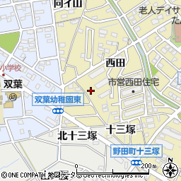 愛知県刈谷市野田町西田33周辺の地図