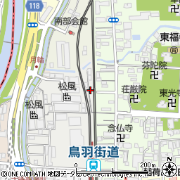 京都府京都市東山区福稲上高松町1周辺の地図