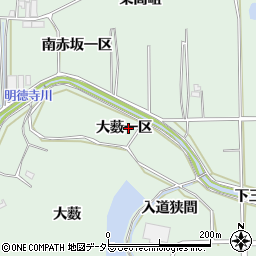 愛知県知多郡東浦町緒川大薮一区周辺の地図