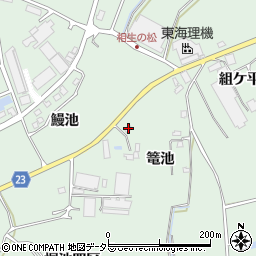 愛知県知多郡東浦町緒川篭池17周辺の地図