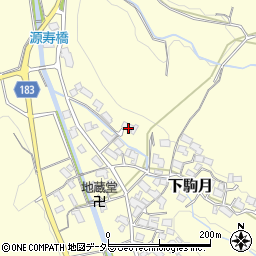 滋賀県蒲生郡日野町下駒月835周辺の地図