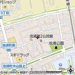 愛知県安城市池浦町池東周辺の地図
