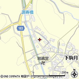 滋賀県蒲生郡日野町下駒月1848周辺の地図