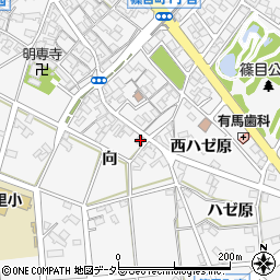 愛知県安城市篠目町向113周辺の地図
