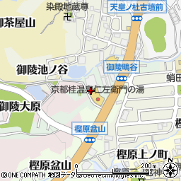 京都府京都市西京区御陵鴫谷周辺の地図