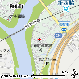兵庫県西脇市和布町周辺の地図