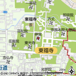 禅堂周辺の地図