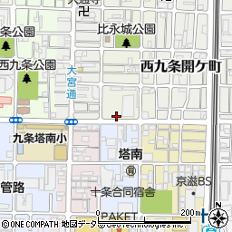 京都府京都市南区西九条東比永城町4周辺の地図