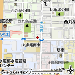 京都府京都市南区西九条比永城町101周辺の地図