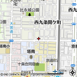 京都府京都市南区西九条東比永城町108周辺の地図