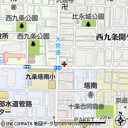 京都府京都市南区西九条比永城町2周辺の地図
