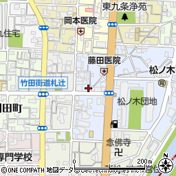 京都府京都市南区東九条東札辻町12周辺の地図
