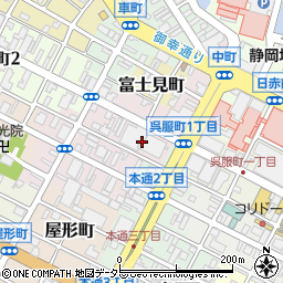 日本銀行　静岡支店周辺の地図