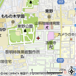 ウィズフィール京都山科周辺の地図