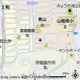 京都府京都市山科区東野八代68周辺の地図