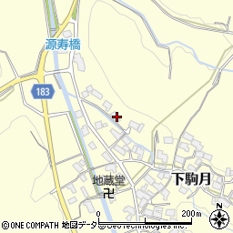 滋賀県蒲生郡日野町下駒月833周辺の地図