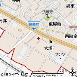 愛知県安城市尾崎町大塚10-1周辺の地図