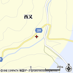 静岡県静岡市葵区西又1968周辺の地図