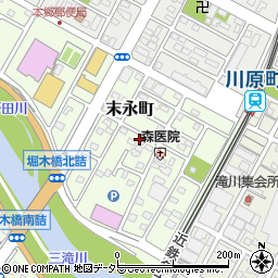 三重県四日市市末永町周辺の地図