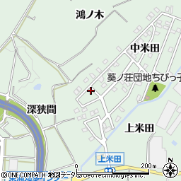 愛知県知多郡東浦町緒川上米田11-14周辺の地図