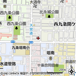 京都府京都市南区西九条比永城町3-28周辺の地図