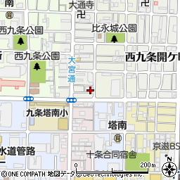 京都府京都市南区西九条比永城町3-27周辺の地図