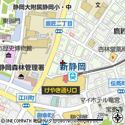 ユアー・パーキング静岡市鷹匠第６駐車場周辺の地図