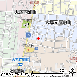 京都府京都市山科区大塚元屋敷町11-42周辺の地図