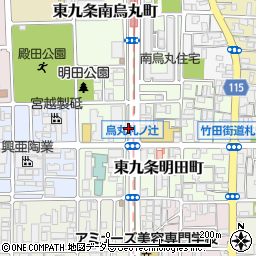 京都府京都市南区東九条明田町26周辺の地図