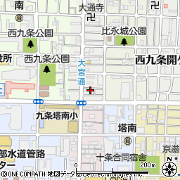 京都府京都市南区西九条比永城町4周辺の地図