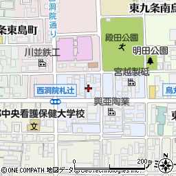 京都府京都市南区東九条西明田町41-11周辺の地図